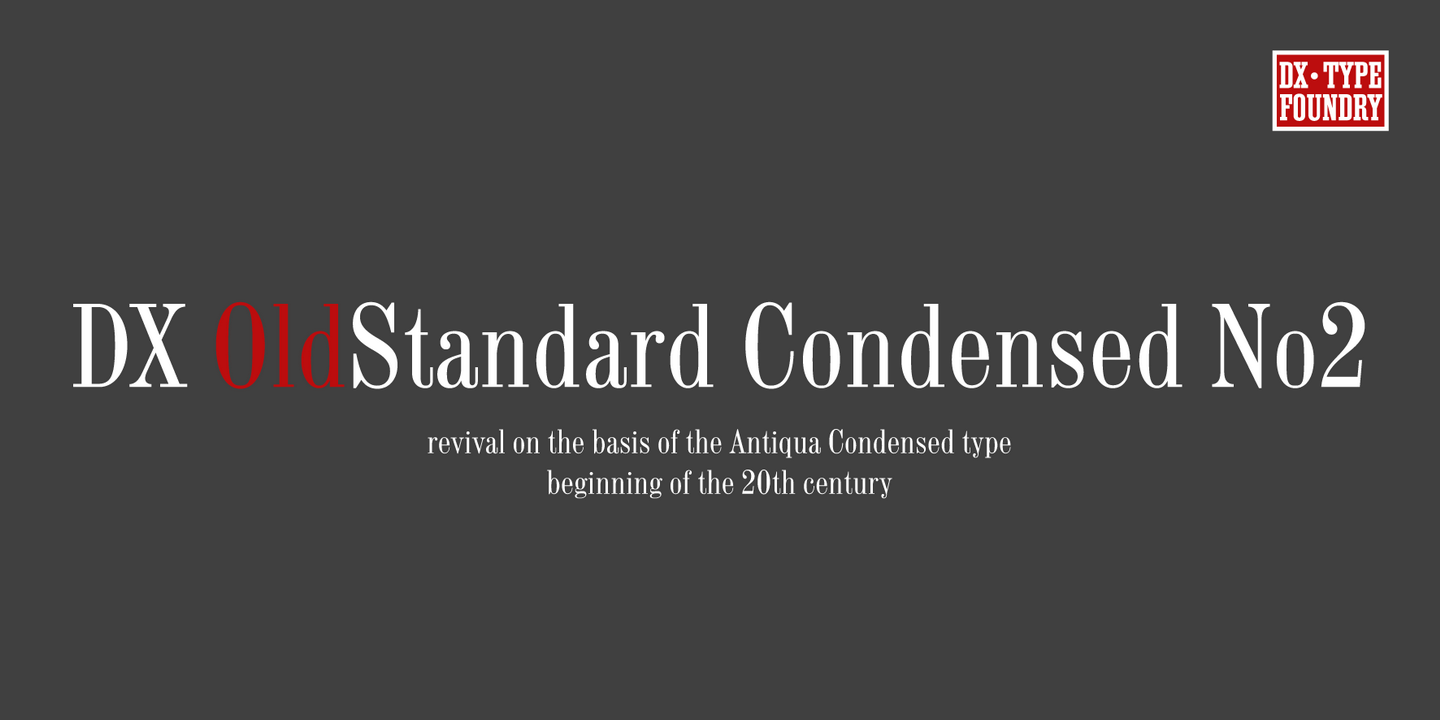 Przykładowa czcionka DXOldStandard Condensed No2 #1
